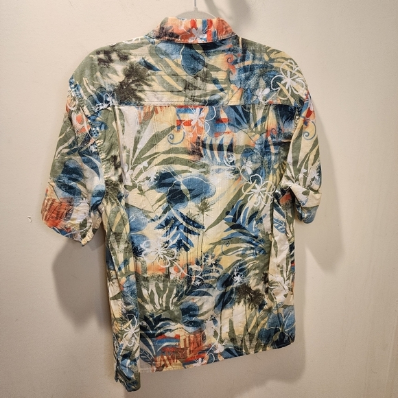 The Territory Ahead Men's 100% Cotton Tropical Short Sleeves Button Down Shirt M - Picture 9 of 11